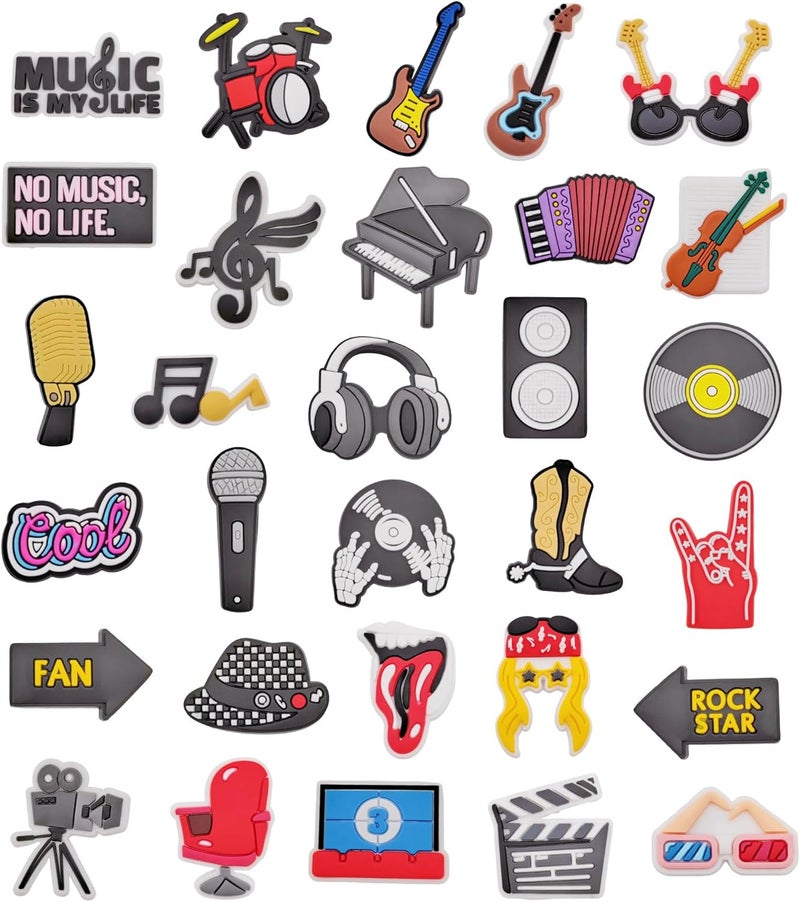 COOTRUKER 30pcs Shoes Charms for Clogs Pins Bag Accessories for Girls Boys Kids Shoes Decoration Charms for Women Men Party Favors - Image 1